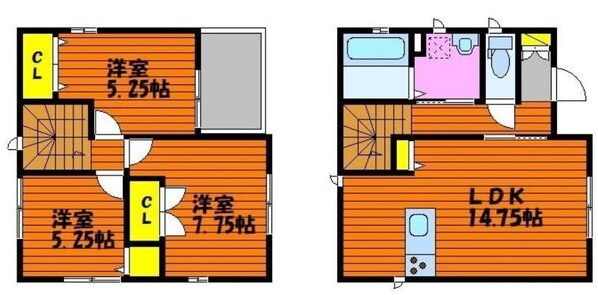 シェーンベルク　Eの物件間取画像